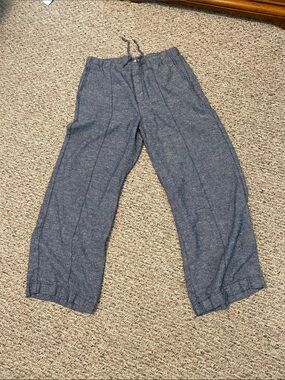 GAP Women's Heathered Blue Drawstring Lounge Pants